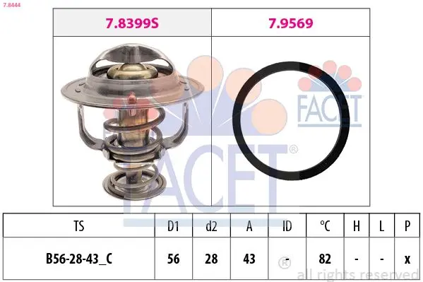 Termostat, chladivo FACET 7.8444