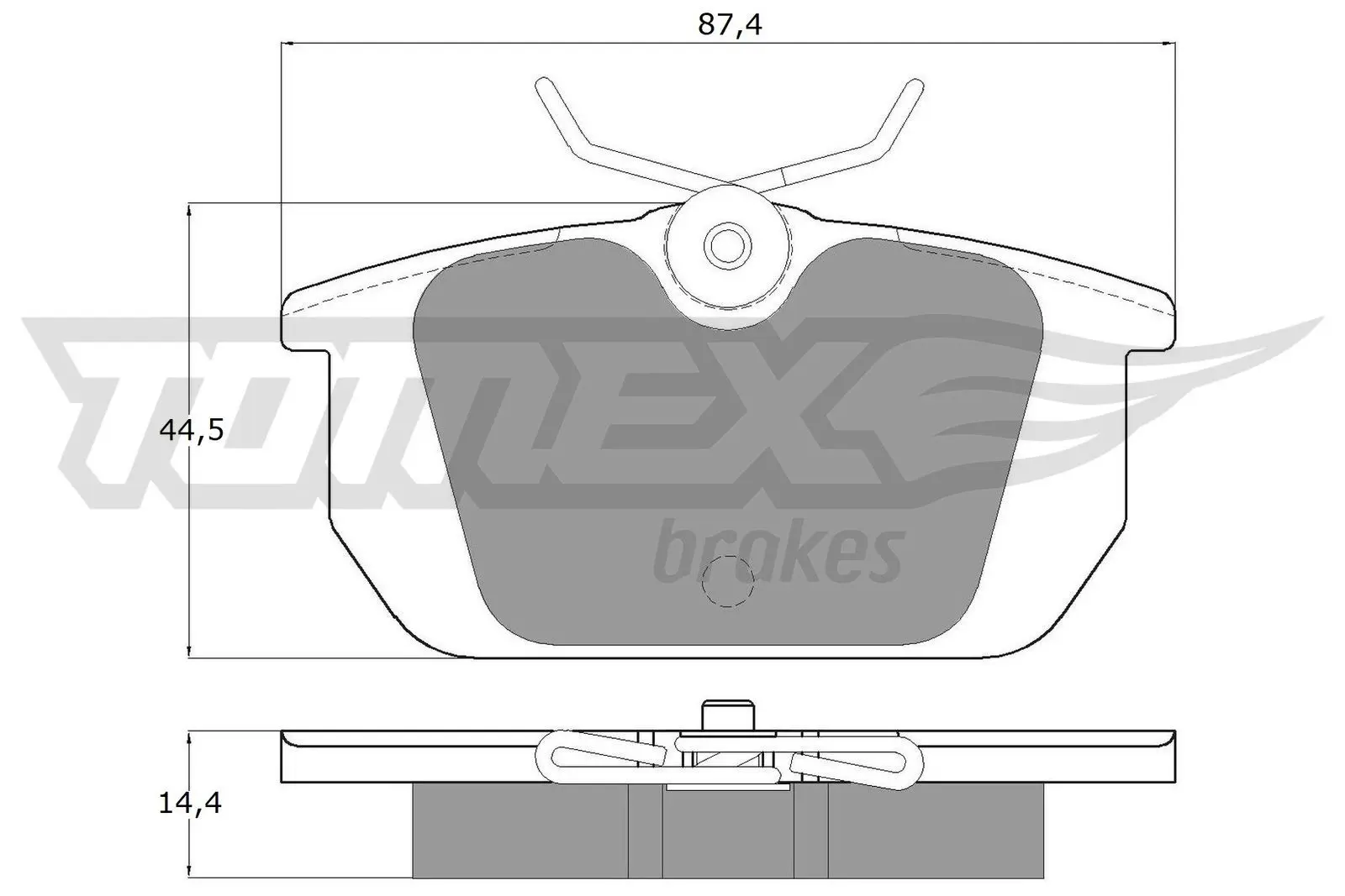 Sada brzdových destiček, kotoučová brzda TOMEX Brakes 12-01
