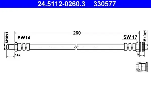 Brzdová hadice ATE 24.5112-0260.3