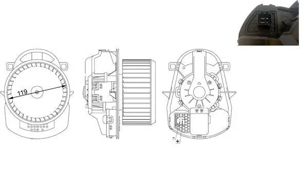 vnitřní ventilátor MAHLE AB 258 000S