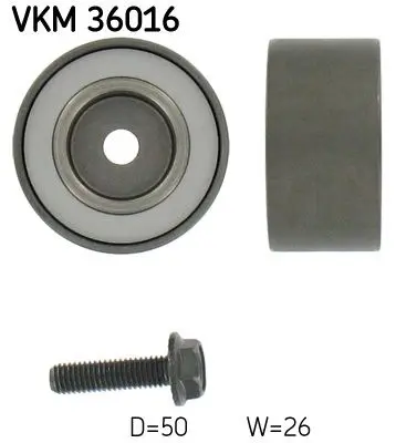 Vratná/vodicí kladka, klínový žebrový řemen SKF VKM 36016
