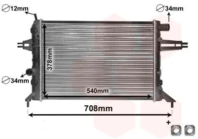 Chladič, chlazení motoru VAN WEZEL 37002272