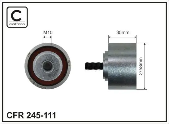 Vratná/vodicí kladka, ozubený řemen CAFFARO 245-111