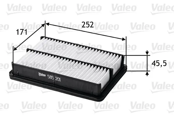 VALEO Vzduchový filtr 585201