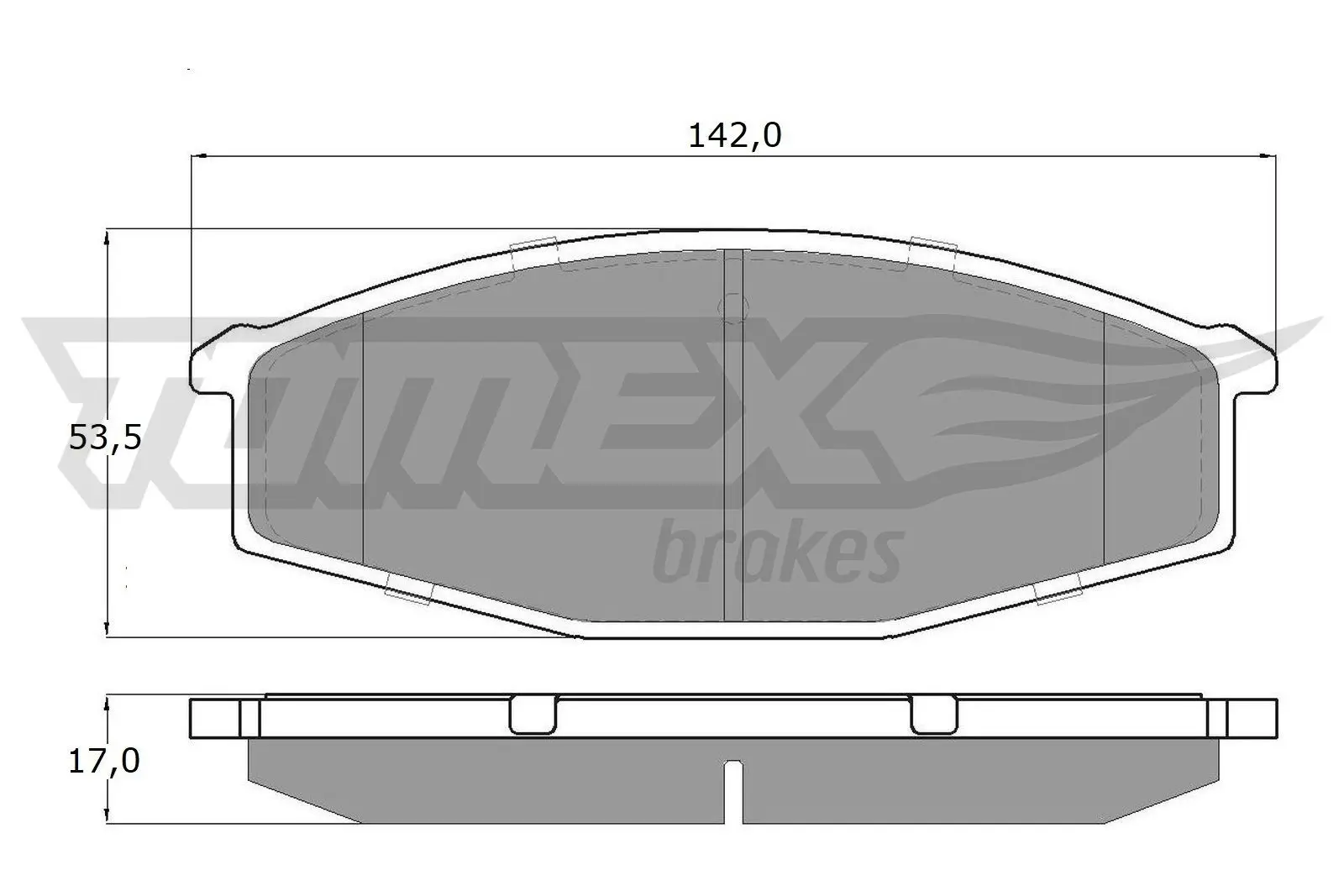 Sada brzdových destiček, kotoučová brzda TOMEX Brakes 11-56