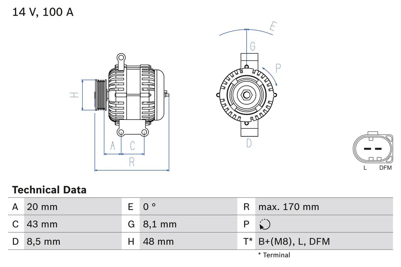 generátor BOSCH 0 986 047 220