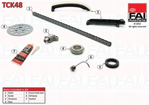 FAI AutoParts Sada rozvodového řetězu TCK48