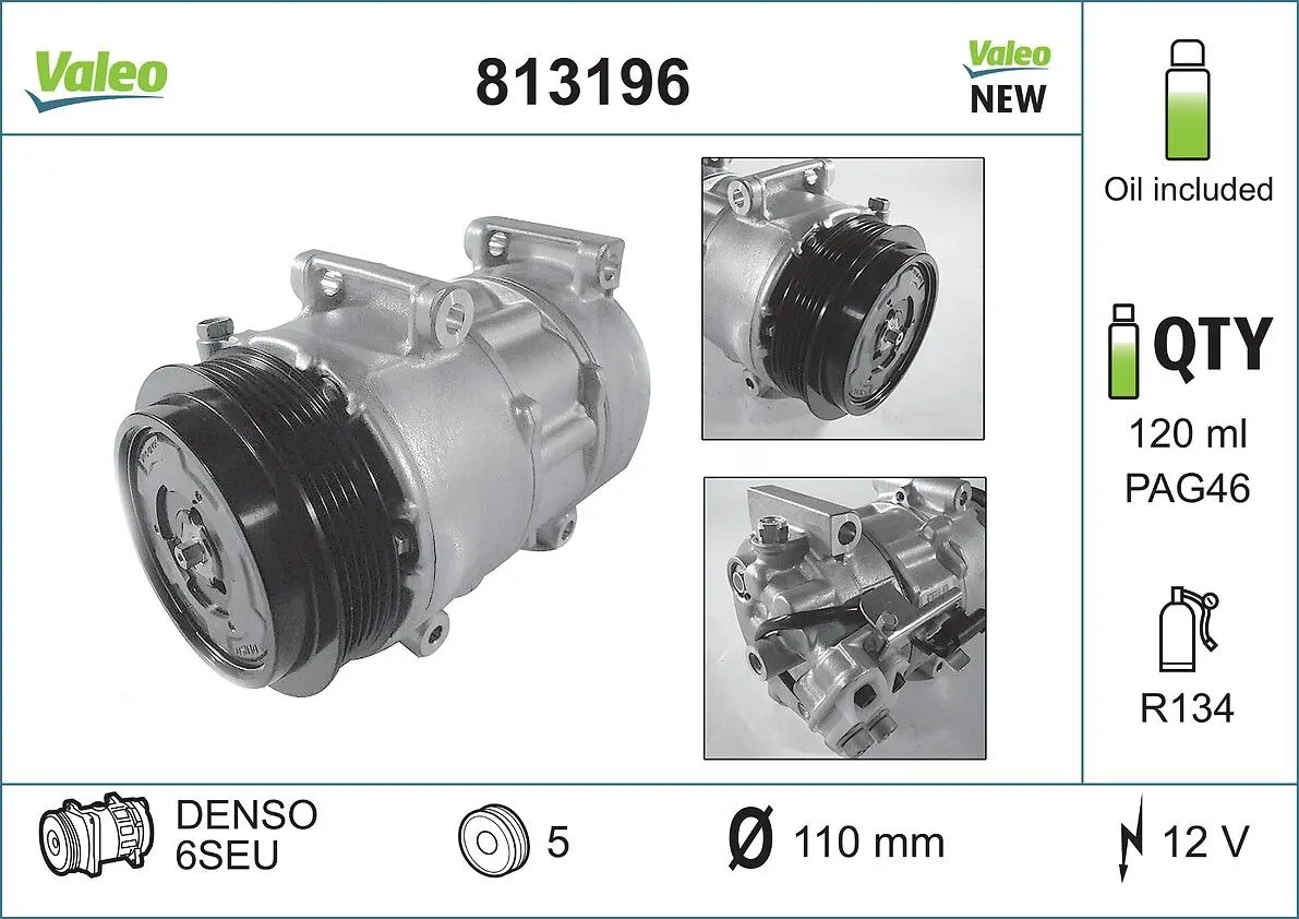 VALEO Kompresor, klimatizace 813196