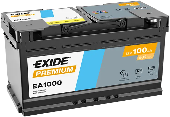 Autobaterie Exide Premium 12V, 100Ah, 900A, EA1000