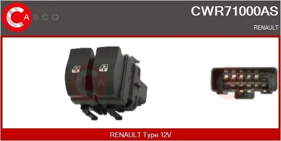 Spínač, zvedací zařízení oken CASCO CWR71000AS
