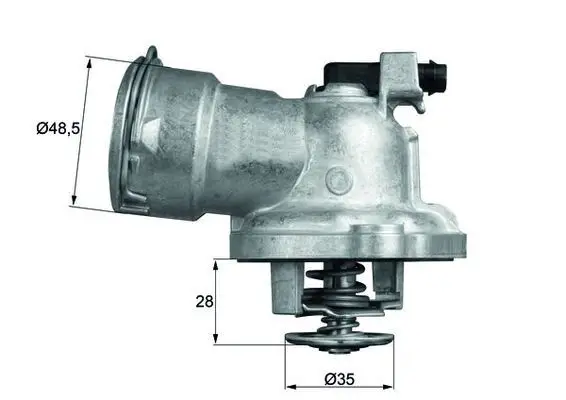 Termostat, chladivo MAHLE TM 28 87