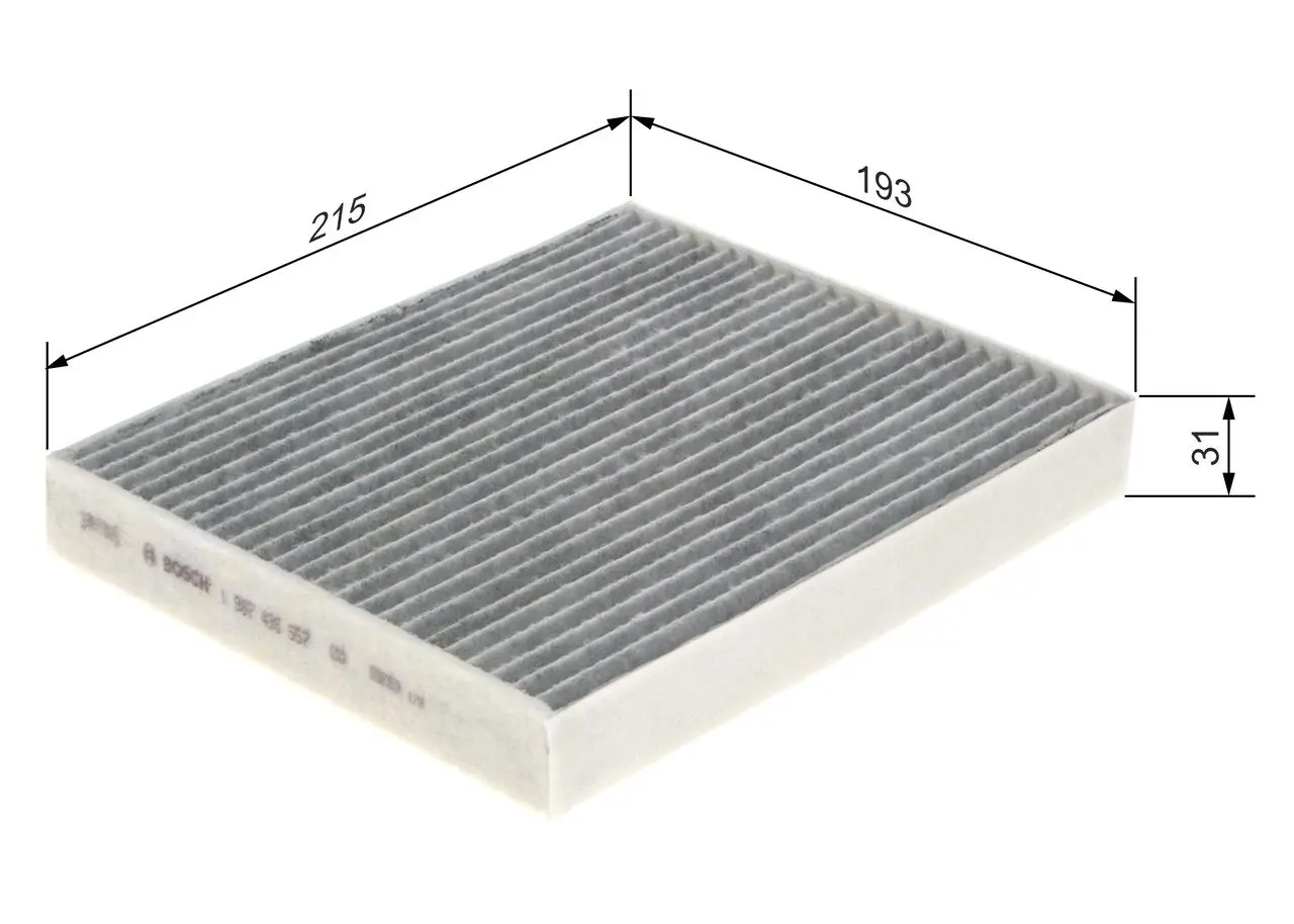 Filtr, vzduch v interiéru BOSCH 1 987 435 557