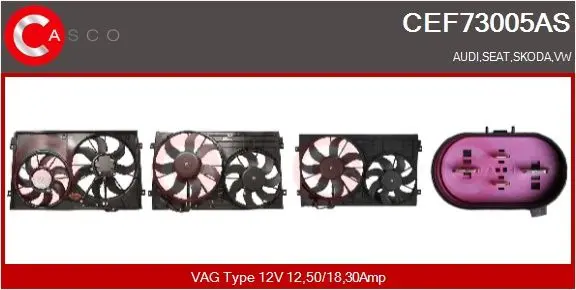 Elektromotor, větrák chladiče CASCO CEF73005AS