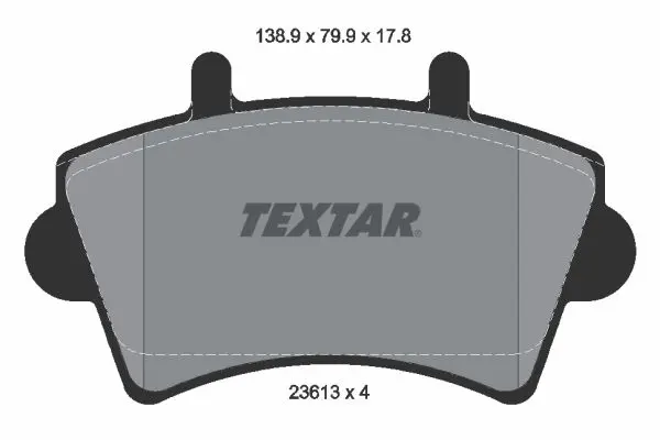 Sada brzdových destiček, kotoučová brzda TEXTAR 2361301