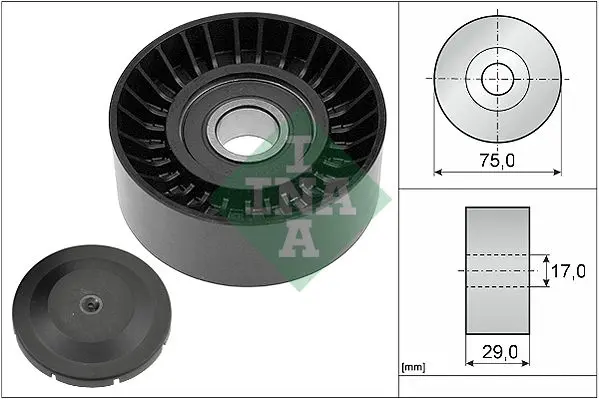 Vratná/vodicí kladka, klínový žebrový řemen Schaeffler INA 532 0536 10
