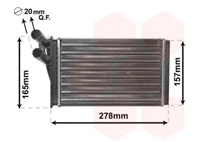 Výměník tepla, vnitřní vytápění VAN WEZEL 03006097