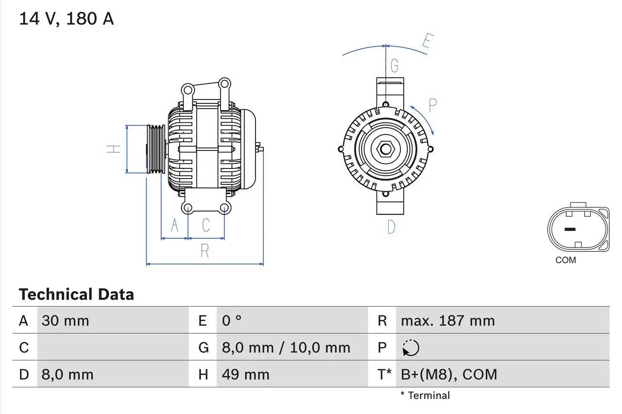 generátor BOSCH 0 986 048 820