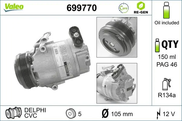 Kompresor, klimatizace VALEO 699770