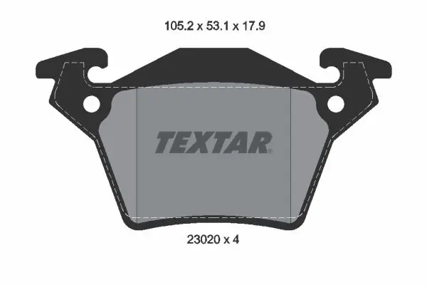 Sada brzdových destiček, kotoučová brzda TEXTAR 2302001