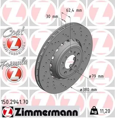 Brzdový kotouč ZIMMERMANN 150.2941.70