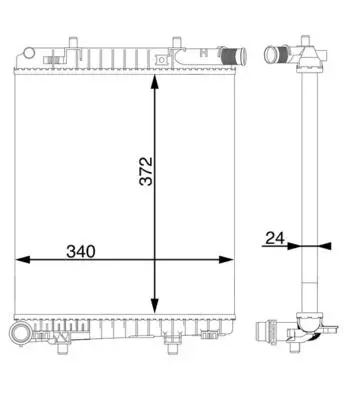 Chladič, chlazení motoru MAHLE CR 1591 000S