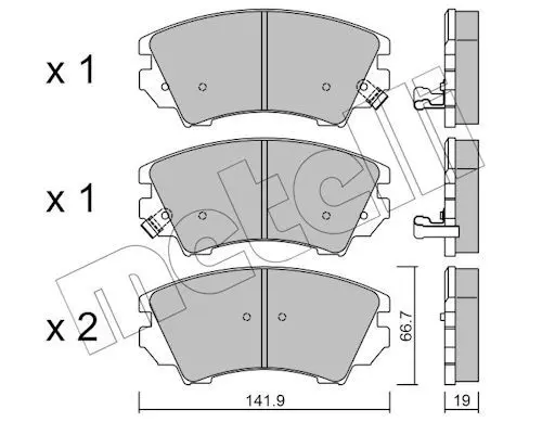 Sada brzdových destiček, kotoučová brzda METELLI 22-0842-0