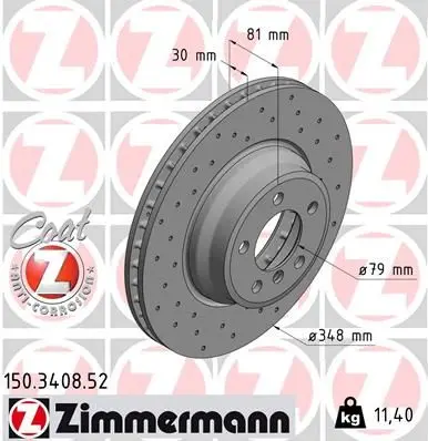 Brzdový kotouč ZIMMERMANN 150.3408.52