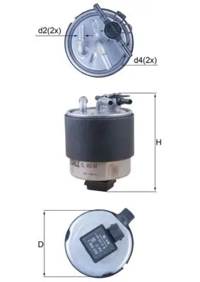 Palivový filtr MAHLE KL 440/44