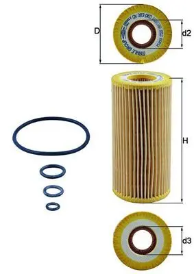 MAHLE ORIGINAL Olejový filtr OX383D