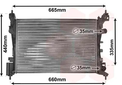 Chladič, chlazení motoru VAN WEZEL 37002408
