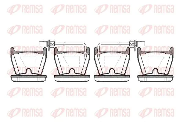 REMSA Sada brzdových destiček, kotoučová brzda 089602
