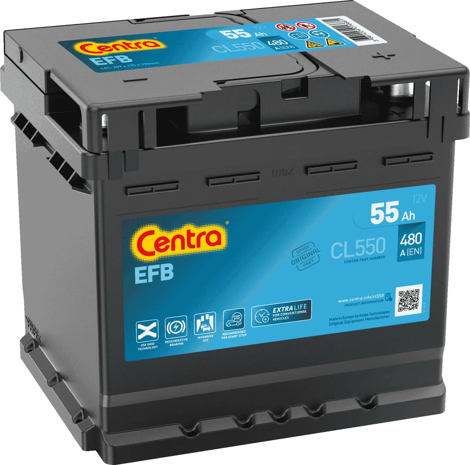 startovací baterie CENTRA CL550