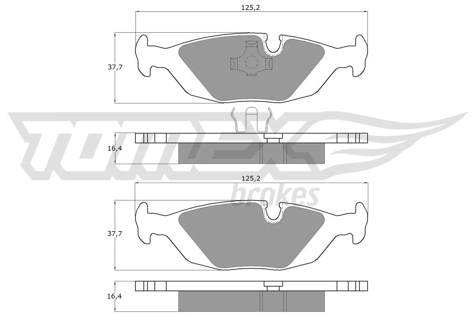 Sada brzdových destiček, kotoučová brzda TOMEX Brakes 11-30