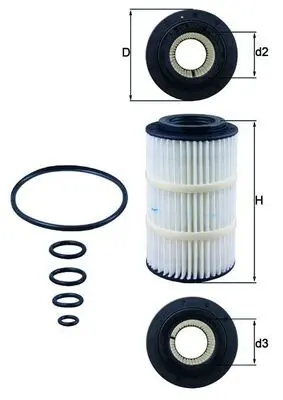 Olejový filtr MAHLE OX 345/7D