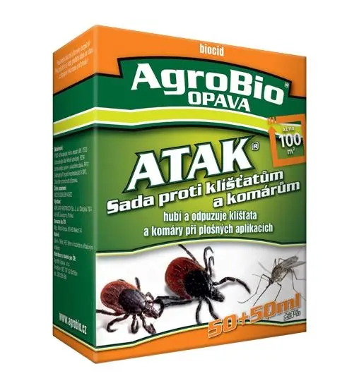 AgroBio ATAK Sada proti klíšťatům a komárům 50 + 50 ml