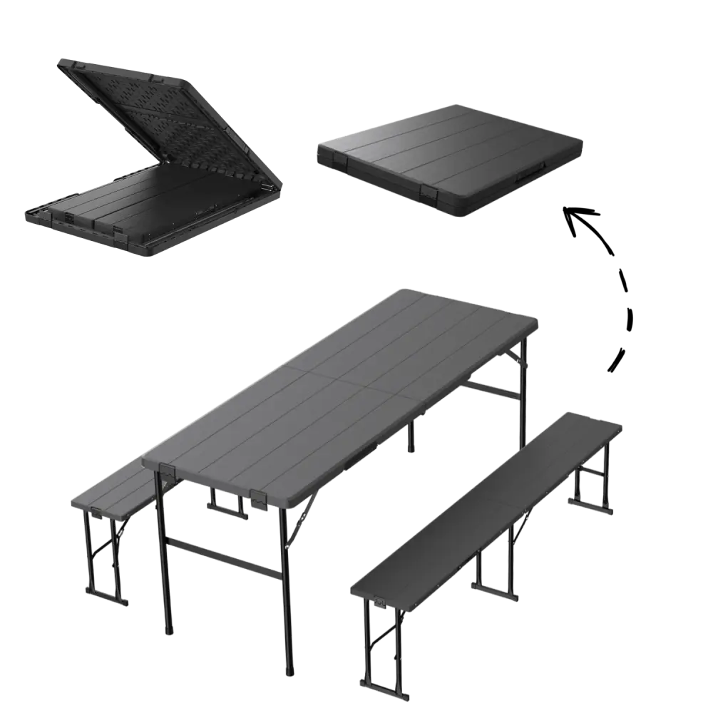 Set kempingového/cateringového nábytku/ pivní set/ černá barva / CH4513