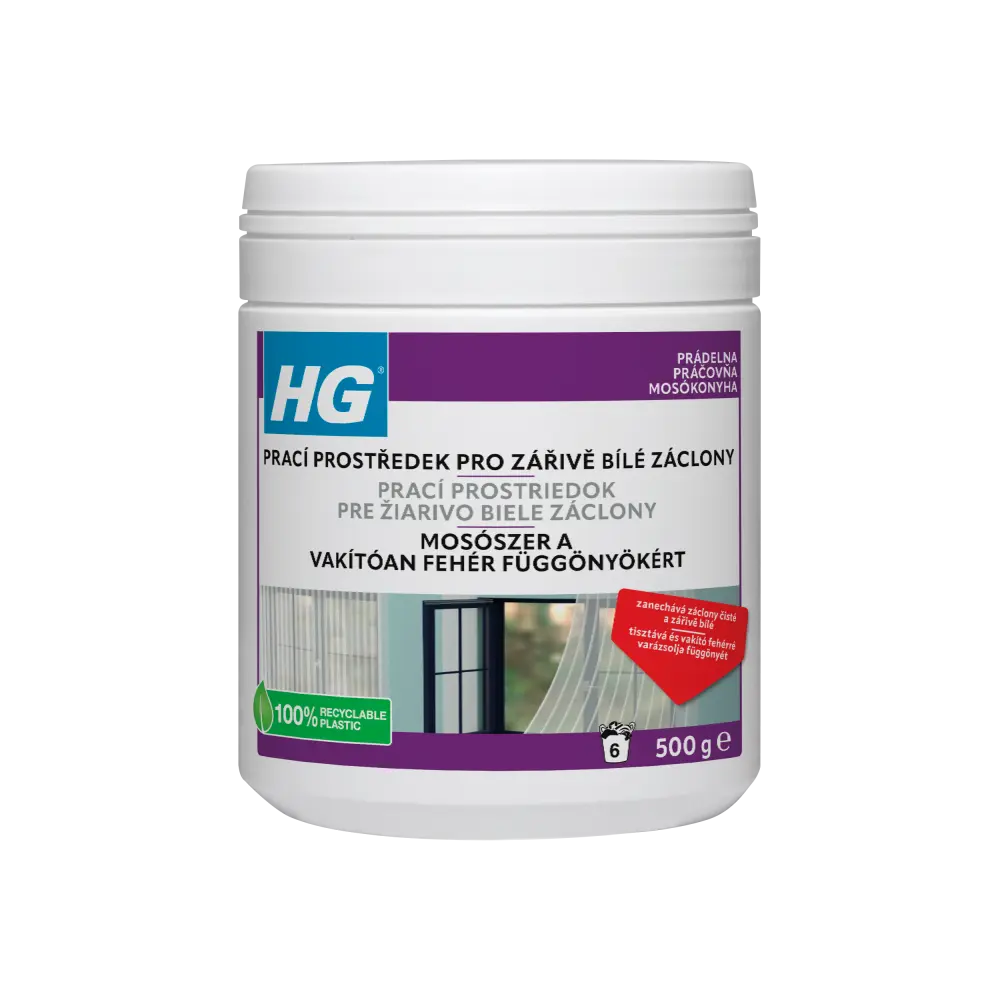 HG 41605 Čistící přípravek pro zářivě bílé záclony 500g