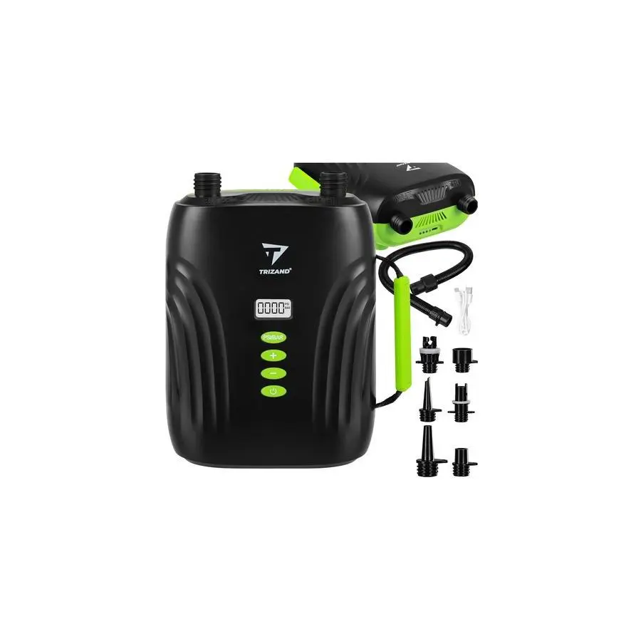 Elektrická SUP pumpa s 4000mAh baterií, LCD displejem, USB-C a 6 nástavci