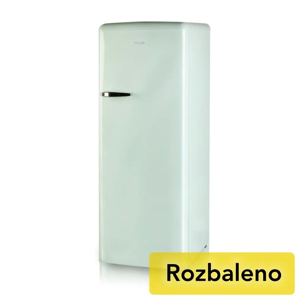 Retro lednice s mrazákem uvnitř - D - rozbaleno - PRIMO PR165RKMG/1