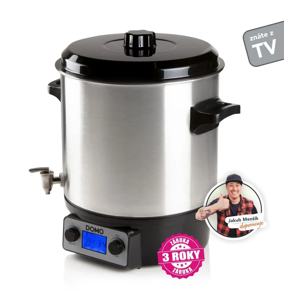 Zavařovací hrnec nerez s LCD - nerez kohout - DOMO DO42326PC