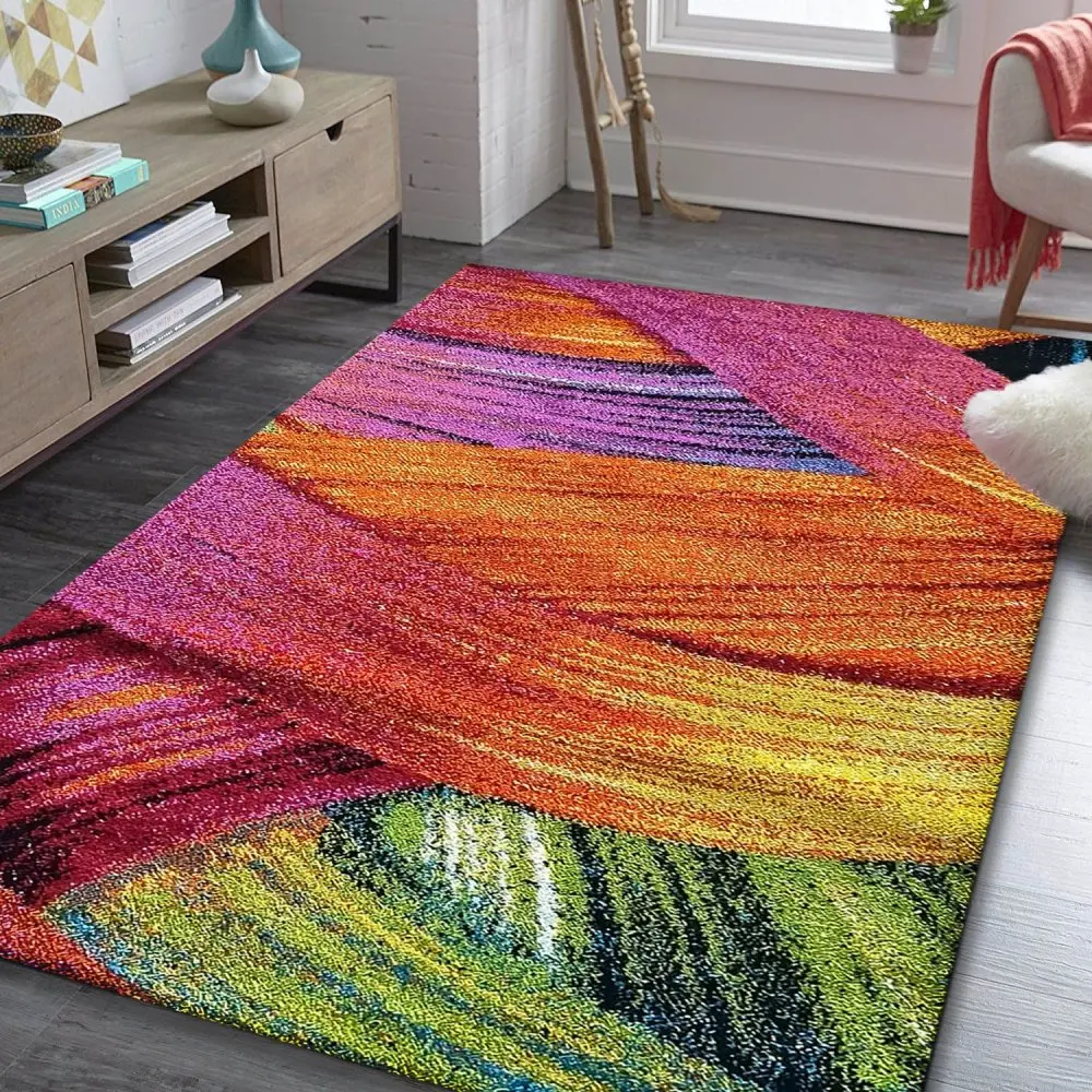 Moderní koberec s barevným abstraktním vzorem Šířka: 80 cm | Délka: 150 cm