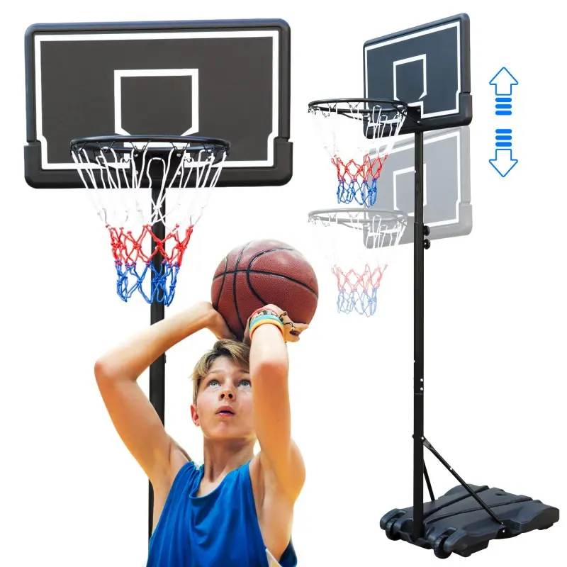 Výškově nastavitelný basketbalový koš 1,8 - 2,13 m