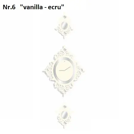 Černé nástěnné hodiny do ložnice vanilla-ecru