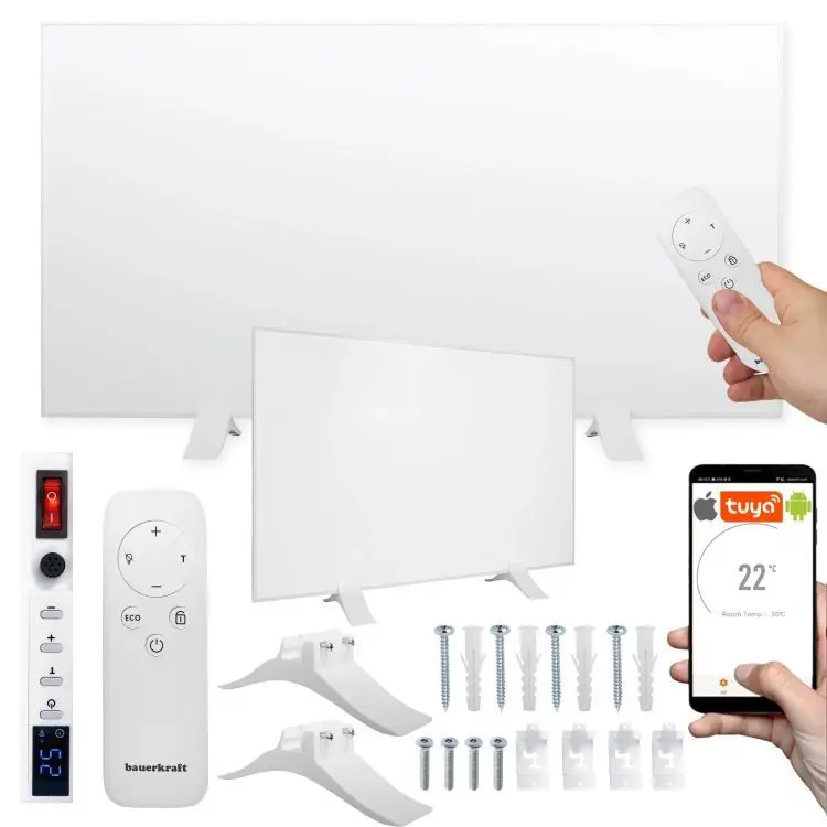 Infračervený ohřívač 600 W - FIR sálavý topný panel s WiFi, 60 × 100 cm