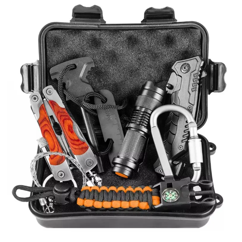 Sada pro přežití NEO TOOLS 8v1 - praktický dárek pro dobrodruhy