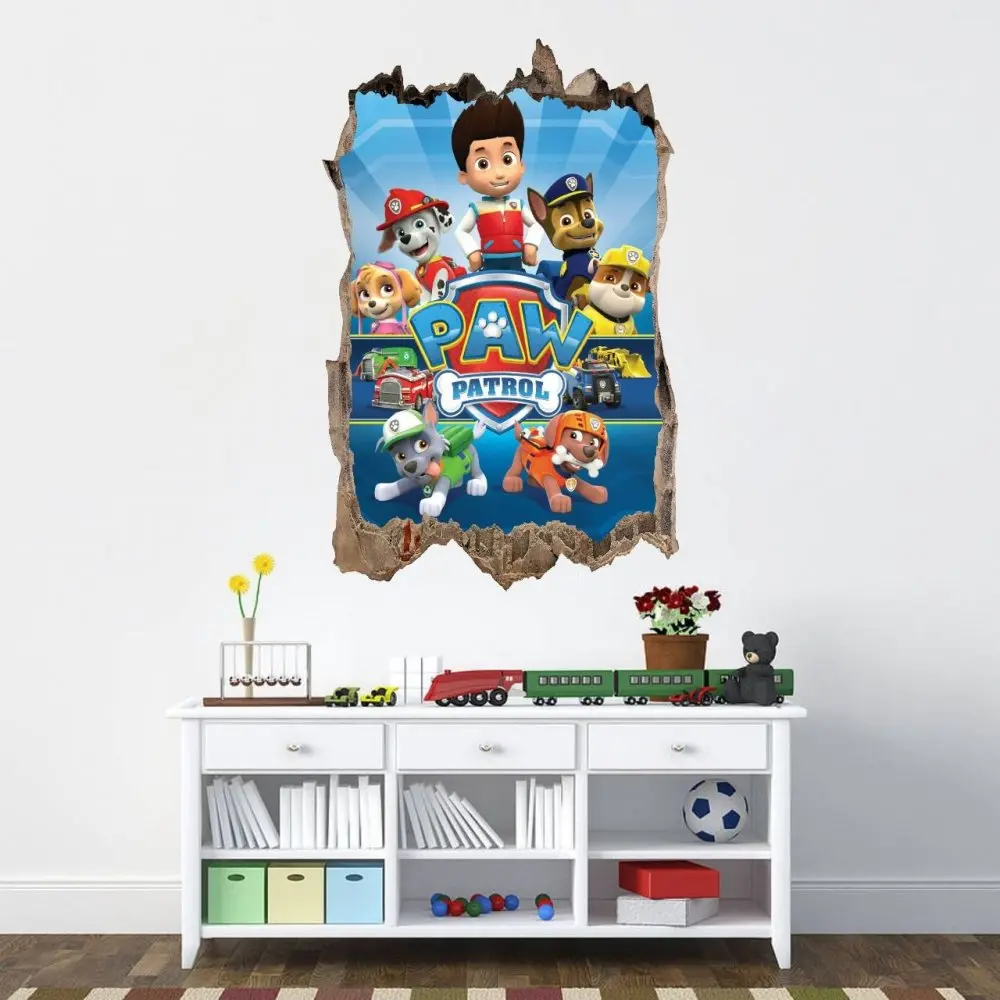 Nálepka na zeď Paw Patrol 3D 47x73cm