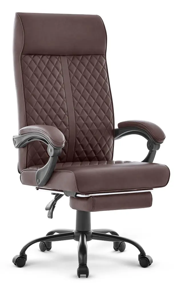 Luxusní kancelářská židle HC-1030 z hnědé ekokůže