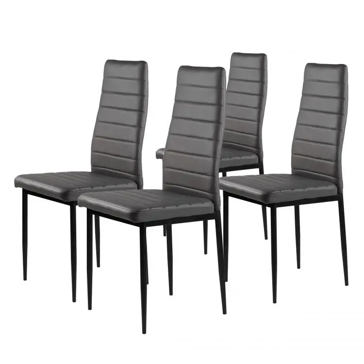 MODERNHOME Jídelní židle set 4 ks Dione tmavě šedé