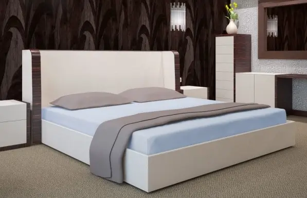 Světle modré napínacím plachty na postele Šířka: 90 cm | Délka: 200 cm