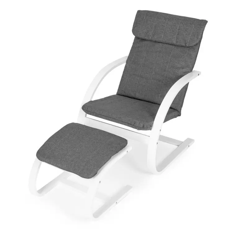 Finské relaxační křeslo s podnožkou do obývacího pokoje